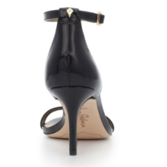 New! Sam Edelman Black Ankle-Strap Heeled Sandal - Picture 5 of 12